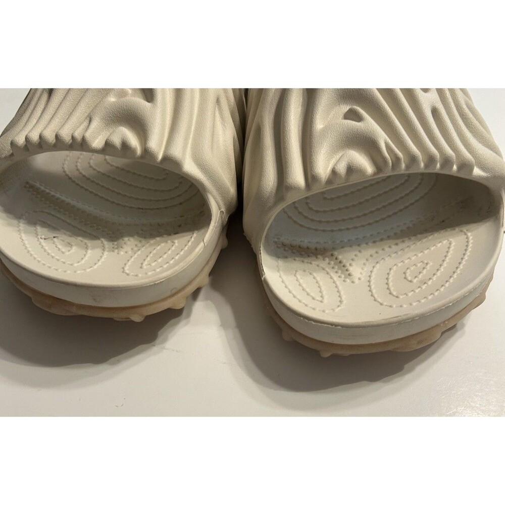 Size 13- Salehe Bembury X Crocs The Pollex Slide (208685-1MC) Parsnip Preowned - Picture 5 of 10
